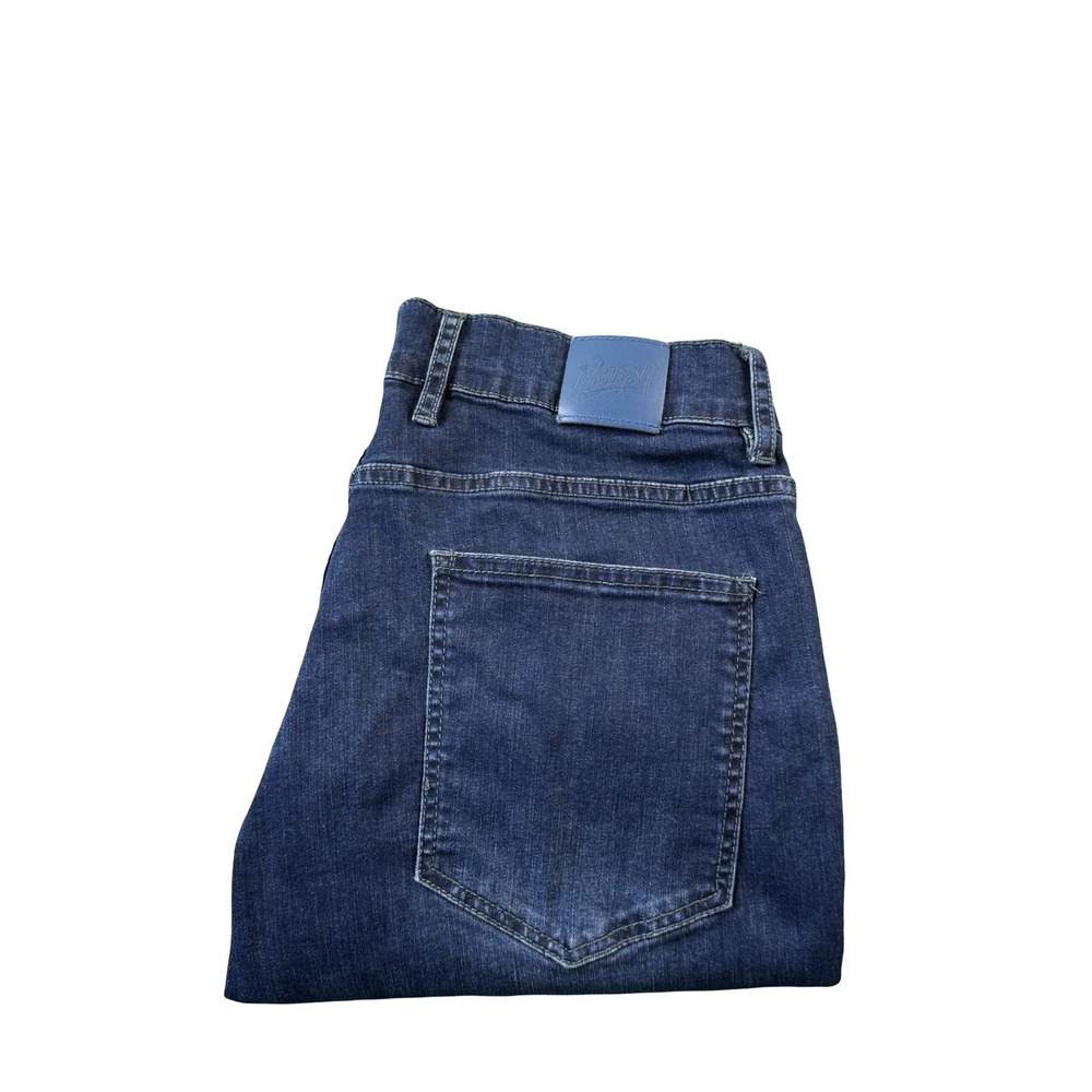 Mugsy Blue Stretch Denim Fulton Mens Tapered Straight Fit Jeans 32x29 FLX3NTFU